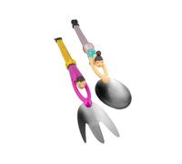 Pylones - set posate insalata viola-azzurro