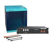 Pylontech 1x US2000C LiFePO4 Batteria 2,4kWh con set di cavi di collegamento per inverter e armadio per batteria