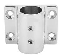 Pyltha Base Rettangolare per Tubo Barca Acciaio Inox 25MM, Applicazione Versatile, Finitura Lucida - Resistente alla Corrosione, Facile da Installare, Ideale per (Si alzò)