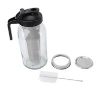 Pyltha Caraffa per Cold Brew Caffè, Filtro in Acciaio Inox, Vetro Spesso Nero - Pratica, Resistente e Facile da Usare per Casa e Ufficio (2000ml)