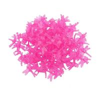 Pyltha Clip per Piante da Giardino, Mini Clip in Plastica Trasparenti e Rosse, 100 Pezzi - Supporto Robusto e Facile da Usare per Orchidee, Pomodori e Altri Rampicanti (Rosa Rossa)