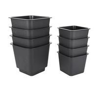 Pyltha Gambe per Divano, Plastiche PP Nere Opache, Set da 8 Pezzi - Resistenti Antiscivolo, Facili da Pulire, per Divani e Mobili