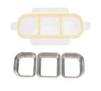 Pyltha Lunch Box in Acciaio Inox con Multi Scomparti, Design Sicuro e Pratico - Adatto a Microonde, Ideale per Pranzi da Viaggio e Outdoor (600ml)