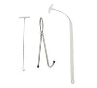 Pyltha Set Ostetricia Suini, Acciaio Inossidabile con Pinze, Fune e Gancio - Sicuro e Resistente per Allevamenti e Macellazione