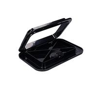 Pyltha Sportello di Ispezione per Ponte Barca, ABS Nero 37,5 x 27 cm - Resistente UV e Stagna, Cerniera 180° con Guarnizione,