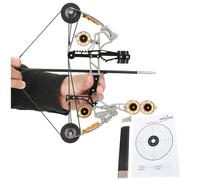 PYMUST 11 "10LBS Mini Set di arco composto - 20-30m Range, RH/LH per tiro a bersaglio, giochi di caccia e tiro con l'arco Regalo (arancione)