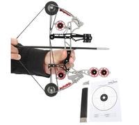 PYMUST 11 "10LBS Mini Set di arco composto - 20-30m Range, RH/LH per tiro a bersaglio, giochi di caccia e tiro con l'arco Regalo (rosso)