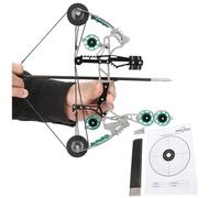 PYMUST 11 "10LBS Mini Set di arco composto - 20-30m Range, RH/LH per tiro a bersaglio, giochi di caccia e tiro con l'arco Regalo (verde)