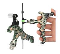 PYMUST Archery Compound Bow Release - Pinza girevole a 360 ° Aiuto per il rilascio a 4 dita, attrezzatura professionale per la caccia con l'arco e il tiro al bersaglio