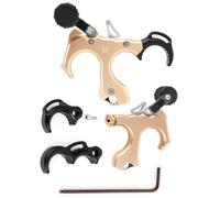 PYMUST Compound Bow Release Aid - Design a 4 dita, impugnatura in alluminio per tiro con l'arco caccia e tiro al bersaglio (oro)
