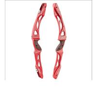 PYMUST Riser ricurvo per arco da 63,5 cm, design ILF Takedown, in lega di magnesio CNC con impugnatura in legno per allenamento all'aperto (rosso)