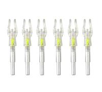 PYMUST Set di 3 punte per freccia luminose a LED per tiro con l'arco, 4,2 mm, attivazione automatica per fusti di freccia, ideali per caccia e tiro con bersaglio (giallo)