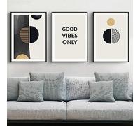 PYNVDD Poster su tela, arte moderna e minimalista astratta, set di poster bohémien, decorazione da parete geometrica, senza cornice (immagine-4,30 x 40 cm*3)…