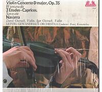 Pyotr Ilyich Tchaikovsky - Violin Concerto In D / Three Etudes-Caprices / Navarra - Tchaikovsky*, Wieniawski*, Sarasate*, David & Igor Oistrakh* LP
