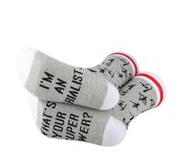 PYOUL - 1 paio di calze aeree in seta con scritta in inglese "I'm An Aerialist What's Your Superpower?", Un paio di aerei, Taglia unica