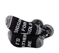 PYOUL 1 paio di calzini d'oro Minatore regalo I'd Rather Be Digging For Gold Socks Miner Gift Mining Lover Socks Digging lover Merch, Digging For Gold 1 Coppia, Taglia unica