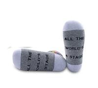 PYOUL 1 paio di calzini teatrali maschera regalo All The World's a Stage calzini regalo per attrice attrice, una fase 1 coppia EU, Taglia unica