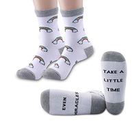 PYOUL 2 paia di calzini per bambini in IVF/IUI arcobaleno Fertility Journey Transfer calzini anche miracoli prendere un po 'di tempo calzini IVF regalo, Prenditi un po 'di tempo, M