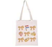 PYOUL Amsterdam Amsterdam Amsterdam regalo arancio fiocchi formaggio Tote Bag Paesi Bassi cultura amante borsa Olanda viaggio amante regalo, Archi Arancio Formaggio T, medium