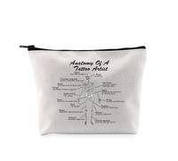 PYOUL - Astuccio per tatuatori, motivo: anatomia del tatuatore, con borsa per tatuaggio Artist 2.0, Borsa tatuaggio Artist 2.0