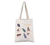 PYOUL Borsa a mano per amanti dei topi, idea regalo per amanti dei topi, con simpatico motivo topo, Borsa Rat Design 2.0, medium