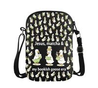 PYOUL Borsa a tracolla con oca sciocca Bookish Era Borsa a tracolla Matcha Amante Regalo basato sulla fede Regalo per mamma cristiana, Oca libraica Cb Eu