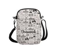 PYOUL Borsa a tracolla in Danimarca per viaggi in Danimarca Cultura Borsa da viaggio Hygge Seekers Regalo Viking Heritage Gift, Danimarca Cb