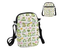 PYOUL Borsa a tracolla per amanti delle rane, idea regalo per gli amanti delle rane, Rana Design Cb
