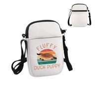 PYOUL Borsa a tracolla per amanti dell'ornitorinco con soffice anatra cucciolo di anatra borsa da viaggio per ventaglio ornitorinco Merch, Fluffy Duck Puppy Cb