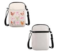 Pyoul, borsa a tracolla per gli amanti dei polli, regalo per gli amanti dei polli, borsa da viaggio per allevatori di polli, regalo, Polli Coquette Cb