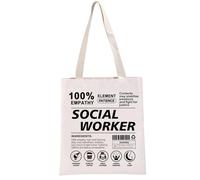 PYOUL Borsa a tracolla per sostenitori della salute mentale, regalo per assistenti sociali, borsa per terapia e giustizia sociale, Borsa per assistente sociale, medium