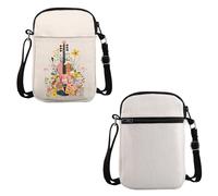 Pyoul, borsa a tracolla per violino con fiore per amanti del violino, borsa da viaggio per violinista, Flower Violino Cb
