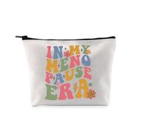 PYOUL - Borsa per il trucco con scritta in lingua inglese "My Menopaause Era", per terapia ormonale, regalo per la menopausa, Borsa Era Menopausa