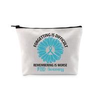 Pyoul, borsa per il trucco con scritta "PTSD Warrior Warrior", idea regalo per la consapevolezza del disturbo post-traumatico da stress post-traumatico, idea regalo per la salute mentale, Borsa di