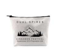 Pyoul, borsa per il trucco ispirata al programma televisivo, con doppia guglia, per detective comedy drama fans, Borsa Dual Spires