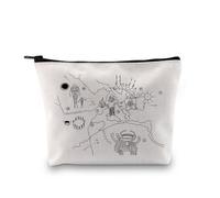 Pyoul, borsa per il trucco ispirata alla serie TV cinematografica, con gufo e mappa della caverna, idea regalo per fan, Borsa con mappa della grotta del