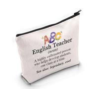 PYOUL Borsa per il trucco per gli amanti della grammatica inglese, idea regalo per insegnanti di grammatica inglese, regalo per il rientro a scuola, Borsa per insegnanti di inglese