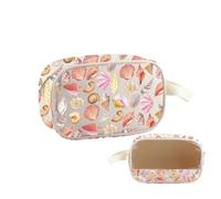 PYOUL Borsa per il trucco trasparente con conchiglie per amanti delle conchiglie acquerello borsa da viaggio borsa da toilette merchandising nautico, Acquerello Conchiglie Mb