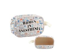 PYOUL Borsa per il trucco trasparente per anestesia, regalo per anestesia, da viaggio, per infermieri, anestesia, regalo per tecnici anestesici, Donne in anestesia Mb