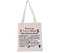 PYOUL - Borsa tote con scritta "I'm A Villian" ispirata al programma televisivo Klaus Mikaelson, Una borsa Villian, Large