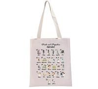 PYOUL - Borsa tote con scritta "Pride & P" dell'alfabeto, idea regalo per fan della narrativa, idea regalo per amanti della narrativa, Pride & P Alfabeto T, Large
