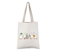PYOUL Borsa tote per insegnante di inglese con oche carine regalo di apprezzamento per insegnanti di inglese futuro grammatica insegnante borsa regalo per scuola S, Oche Insegnante Inglese T, medium