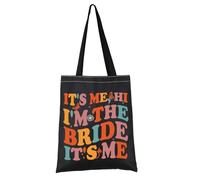 PYOUL Bride To Be Gift It's Me Hi I'm The Bride It's Me Tote Bag Borsa da sposa per addio al nubilato regalo per festa di matrimonio, Borsa a tracolla Bride It's Me, medium