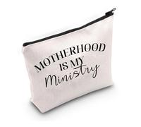 PYOUL Christian Mom Gift Motherhood is My Ministry - Trousse per il trucco per la scuola domestica, idea regalo per la festa della mamma, regalo per la vita della mamma, My Ministry Bag