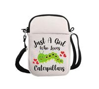 Pyoul, diario con bruchi, regalo per chi ama bruchi, borsa a tracolla per amanti degli insetti, borsa da viaggio per amanti della natura, regalo per appassionati di insetti, Ama i bruchi Cb