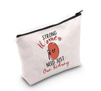 PYOUL Donatore di reni Regalo Donne Forti Bisogno Solo Una Borsa per il Trucco Renale Trapianto di Rene Warrior Borsa Cosmetica One Kidney Club Merch, Solo una borsa per reni
