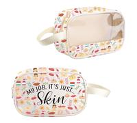PYOUL Future Dermatologist Gift My Job It's Just Skin Clear Makeup Bag Future Derm Tech Travel Gift Dermatologia Nurse Toiletry Bag, Solo Skin Mb