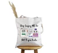 PYOUL Gastroenterologo Regalo Stop Saying Yes to Sh!t You Hate Tote Bag GI Infermiera Borsa Geriatria Regalo, Yes to Sh!t Tote, medium