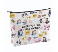 PYOUL Gilmore TV Show Inspired Gift Where You Lead I Will Follow Trousse per il trucco dei fan di Luke Lorelai Rory Gilmore Regalo per fan, I Will Follow Bag