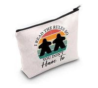 PYOUL Gioco da tavolo ispirato regalo I Read The Rules So You Don't Have to Makeup Bag Gioco da tavolo Fan Cosmetic Bag Game Merch, Leggi il Rules Bag